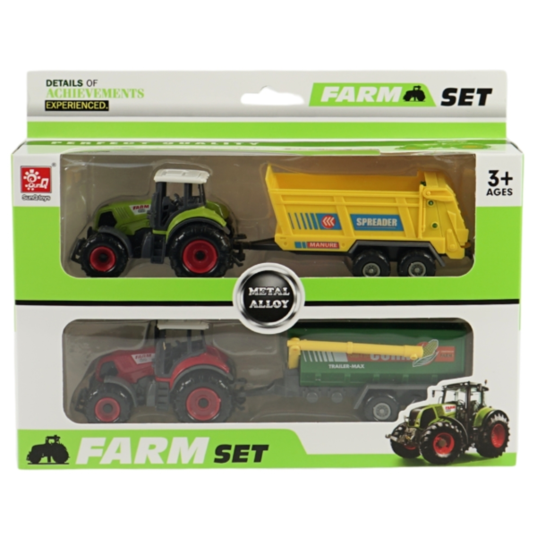 Sunq Toys tractorset 4-delig 22 cm