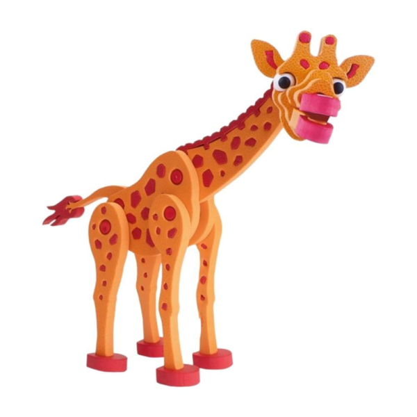 3D foam knutselpuzzel dier Giraffe 104 delig