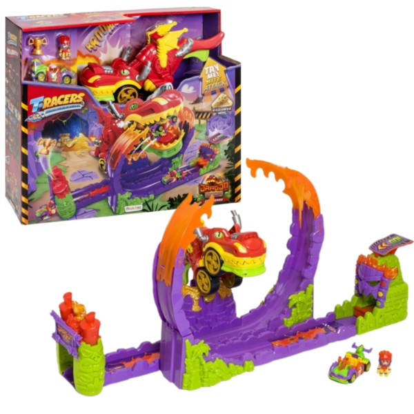 T-Racers Dragon Loop Rennstrecke 4-teilig
