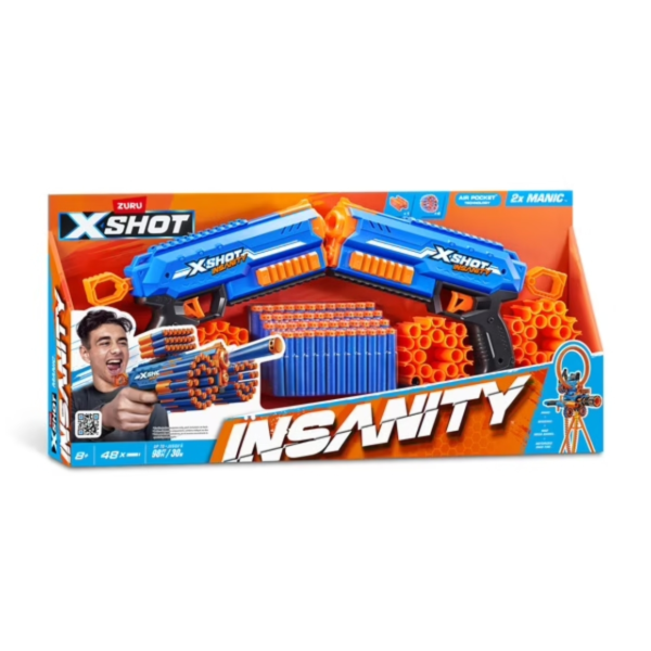Zuru X-Shot Insanity Blaster 30 cm 2 stuks