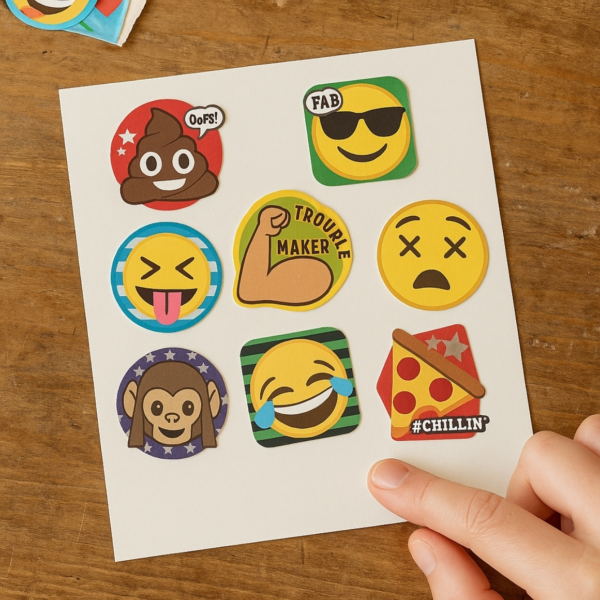 Licentie stickers 3 cm 36 stuks 5 assorti