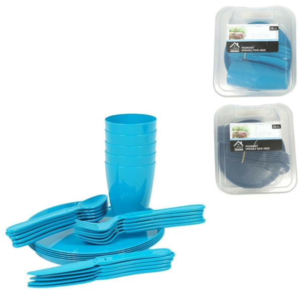 Villa Volance picknickset 26 delig 26 cm assorti