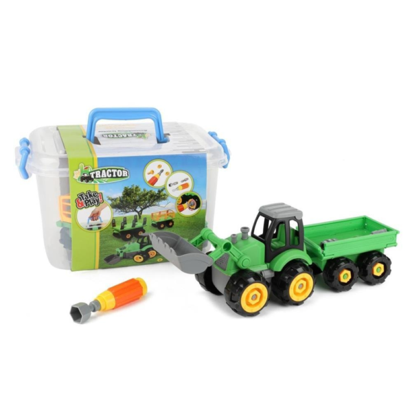 Toi-Toys tractor met aanhanger 45 cm