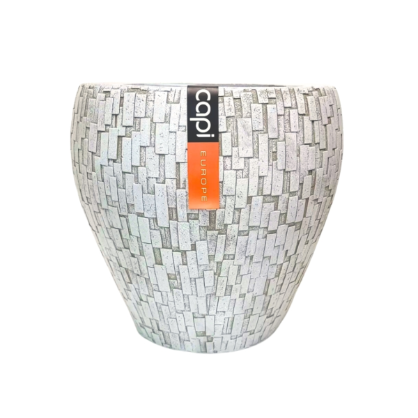 Capi Europe bloempotten wit 39 cm set van 2