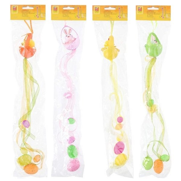 Decoratie paashanger met eieren 60 cm