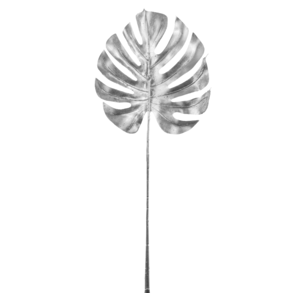 HBX kunsttak Monstera zilverkleurig 72 cm