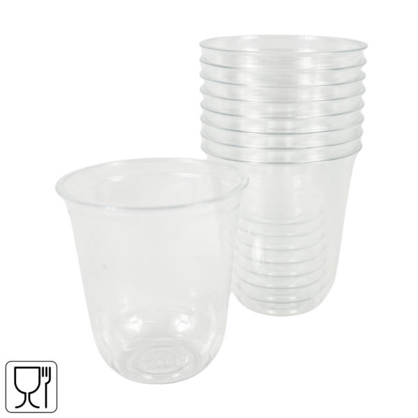 Wegwerpbekers U-vorm transparant 50 stuks