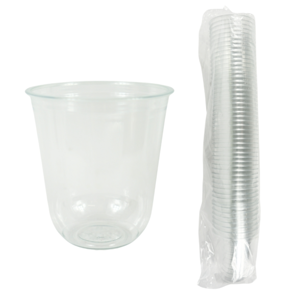 Wegwerpbekers U-vorm transparant 50 stuks