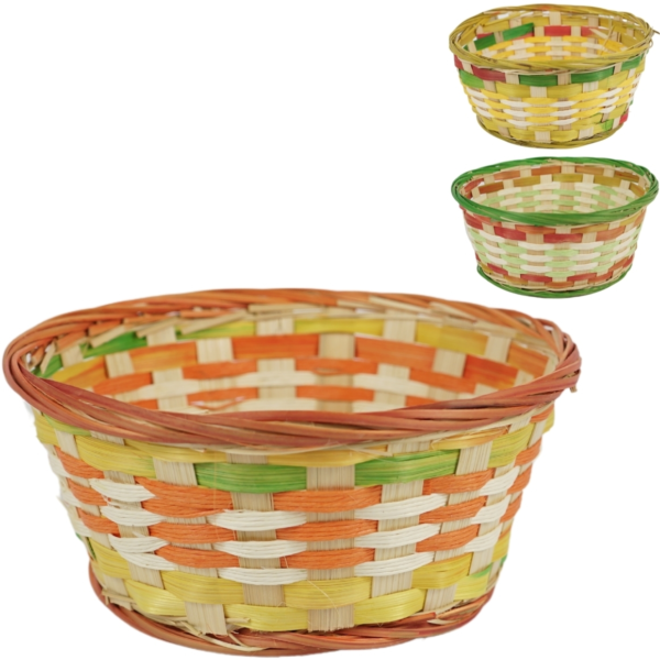 Mand bamboe 20 cm 3 assorti