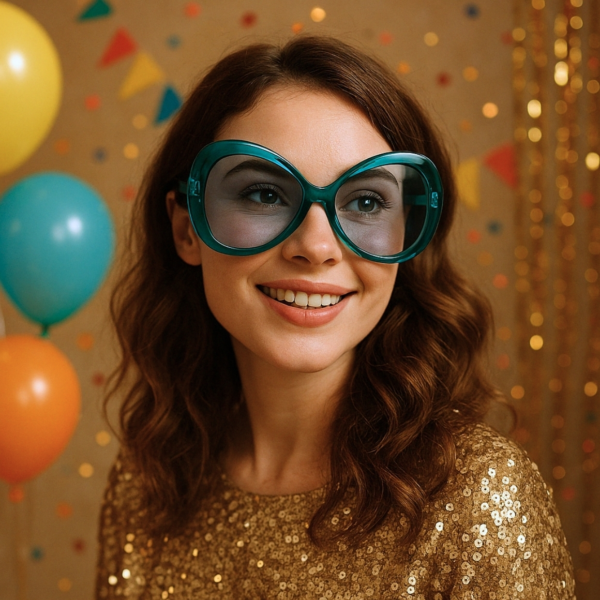 Partybrille XL türkis 15 cm