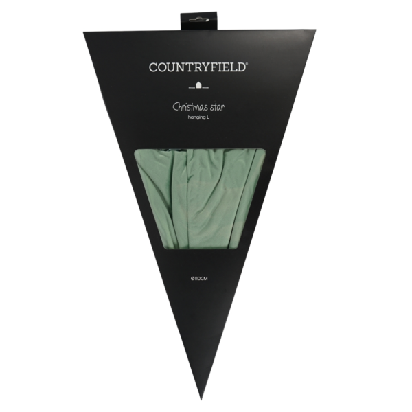 Countryfield Kersthanger ster fluweel Maria Xl blauw/zilverkleurig 135 cm