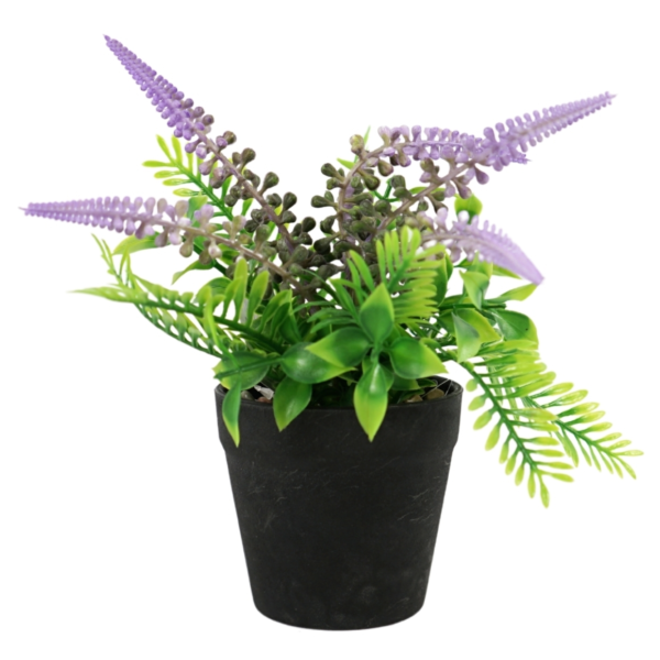 Kunstplant lavendel in pot 24 cm 3 assorti