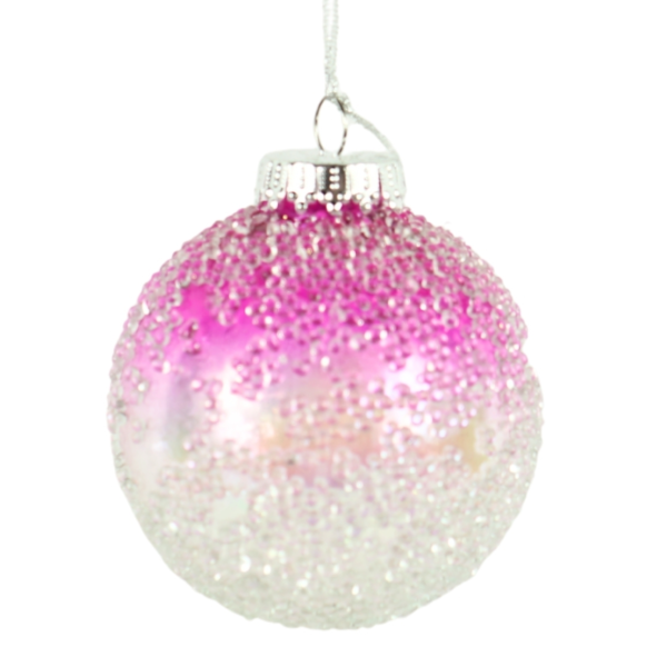 Wilko kerstbal roze 8 cm