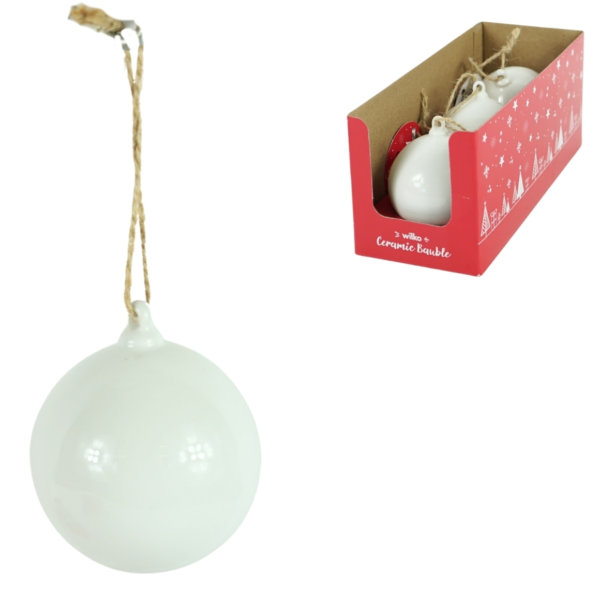 Wilko kerstbal wit 6 cm