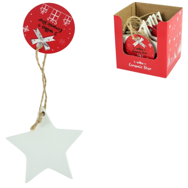 Wilko kersthanger ster wit 8 cm