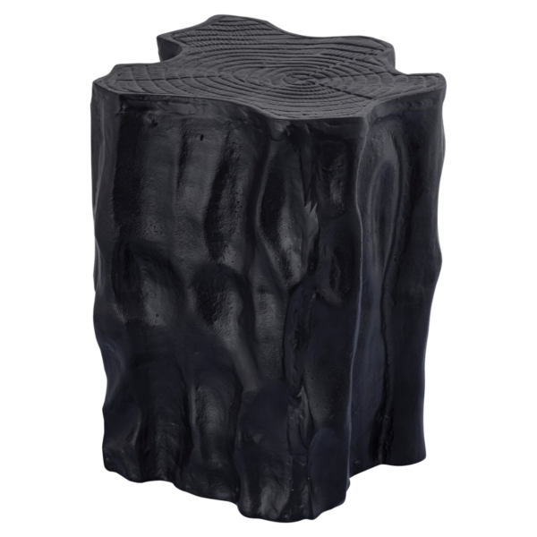 PTMD bijzettafel Fennah boomstronk aluminium zwart 42 cm