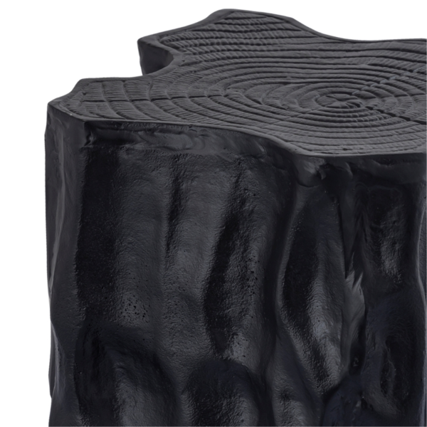 PTMD bijzettafel Fennah boomstronk aluminium zwart 42 cm