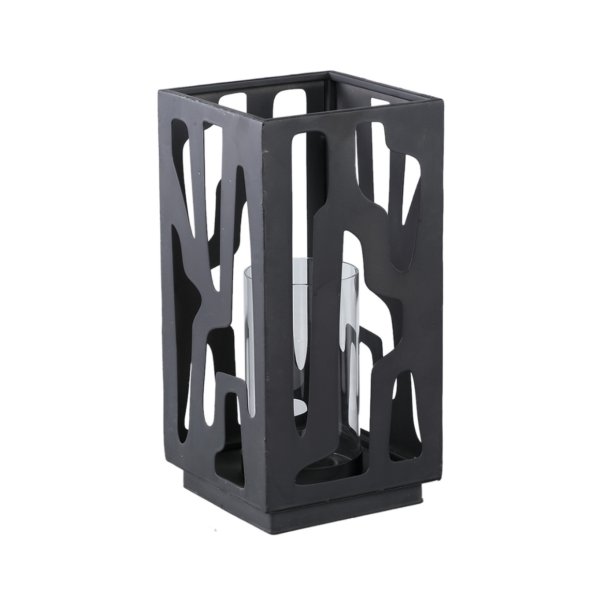 PTMD windlicht Dewey zwart 32 cm