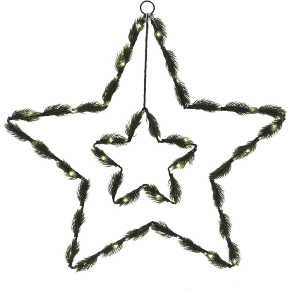 Kerstster met LED verlichting op batterij 50 cm