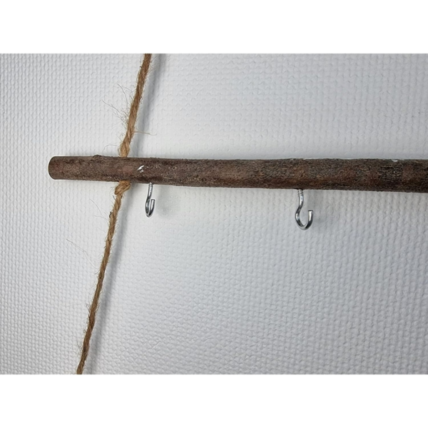 Wanddecoratie kerstboom met haken 120 cm