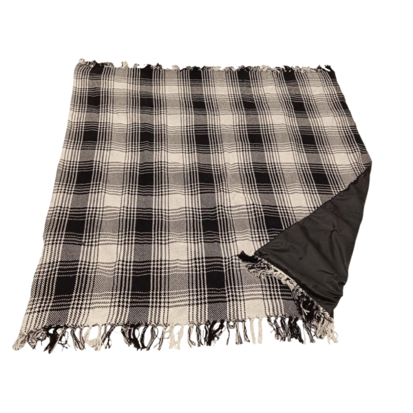 Take a Plaid polyback picknickdecke schwarz/weiß 160 x 160 cm