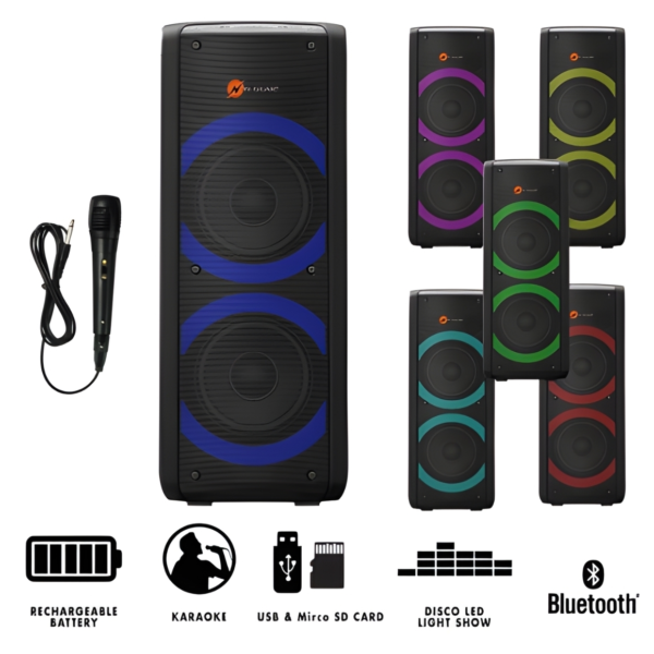 N-GEAR LGP72 karaoke set bluetooth speaker met microfoon 450 w