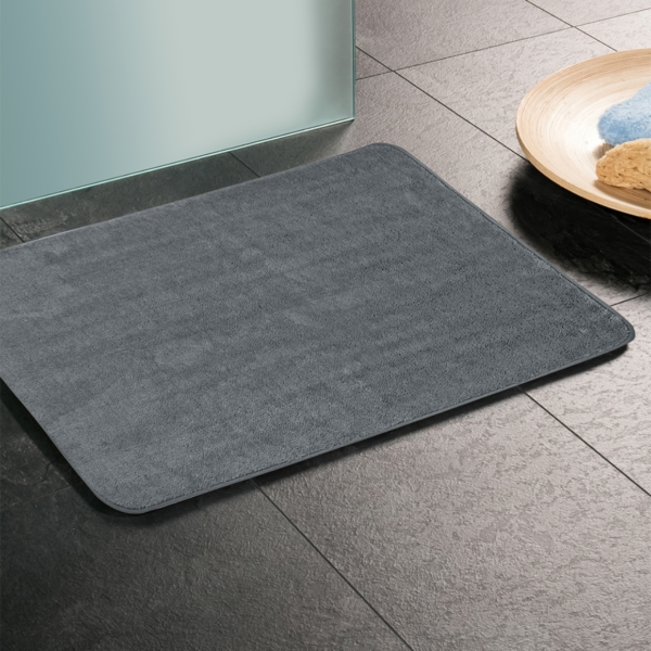Santosini badmat anti-slip microfiber antraciet 60 x 100 cm