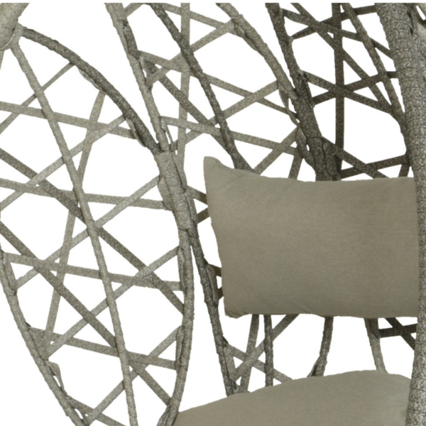 (R) Egg chair hangstoel Malaga grijs 196 cm