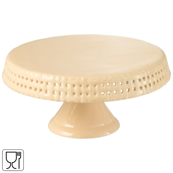 J-LINE taartplateau keramiek perzik 25 cm