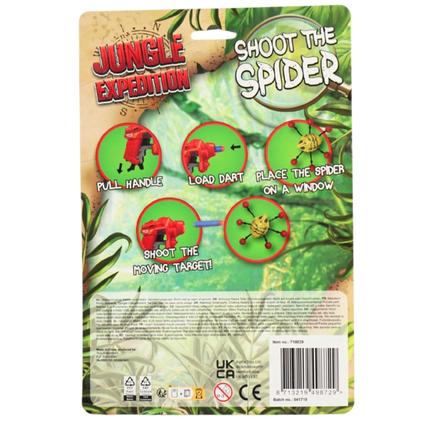 Jungle Expedition pistool met darts 13 cm 2 assorti