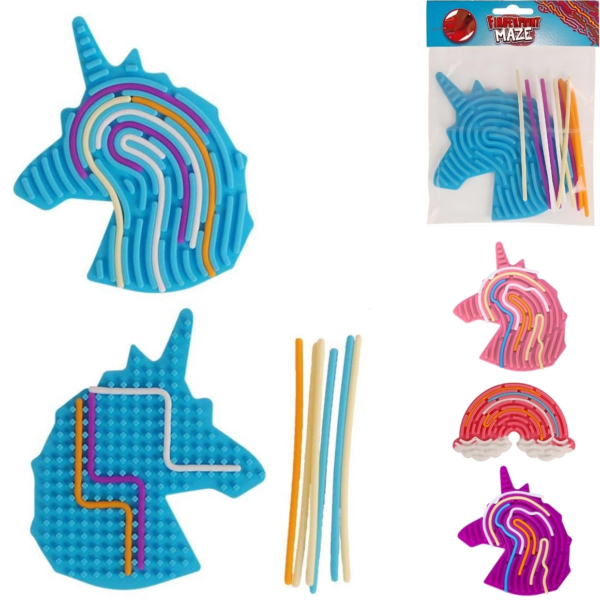 Fingerprint maze vingerafdruk doolhof 18 cm 4 assorti