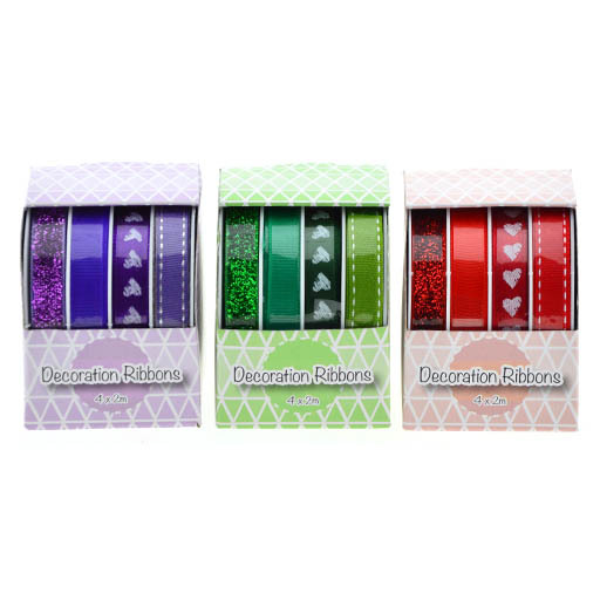 Decoratielint stof set 12 rollen