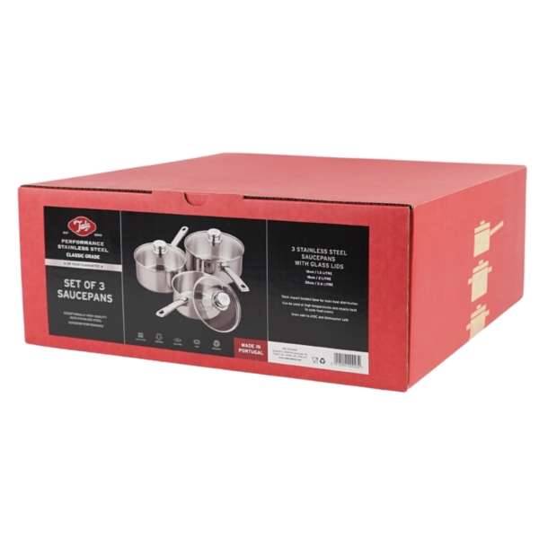 Tala RVS steelpannen 20 cm set van 3