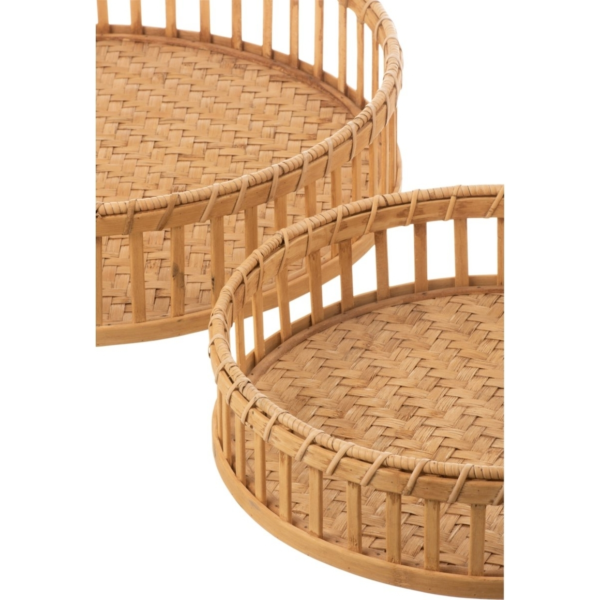 J-Line plateau Bamboe 46 cm set van 3