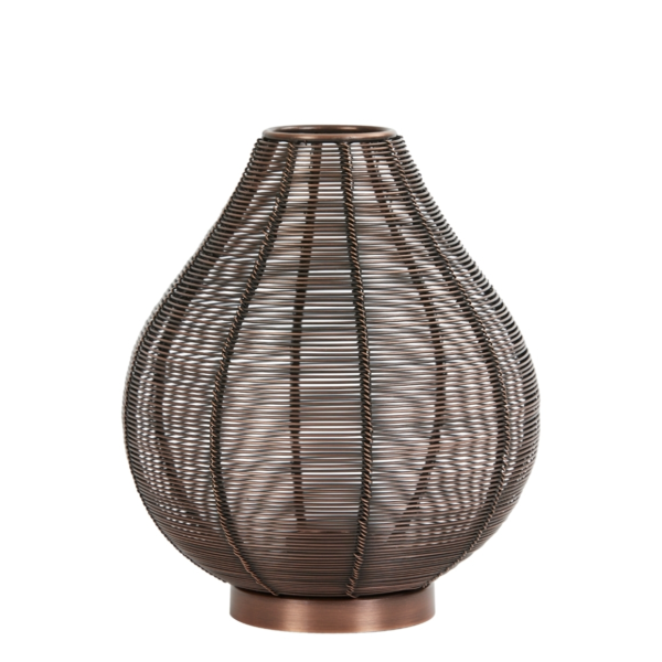 Light & Living windlicht Suneku antique koperkleurig 21 cm