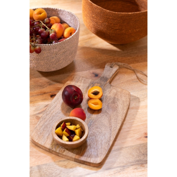 J-Line serveerplank met kom mangohout 38,5 cm