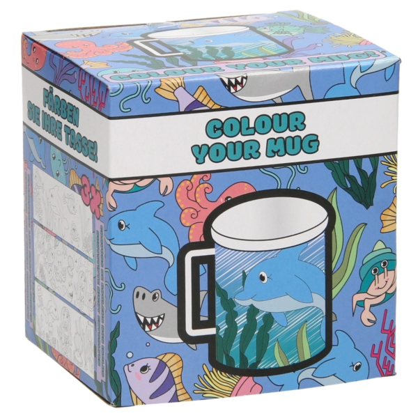 Kleur je eigen beker zeedieren 250 ml