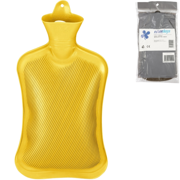 Relaxdays warmwater kruik geel 2 L
