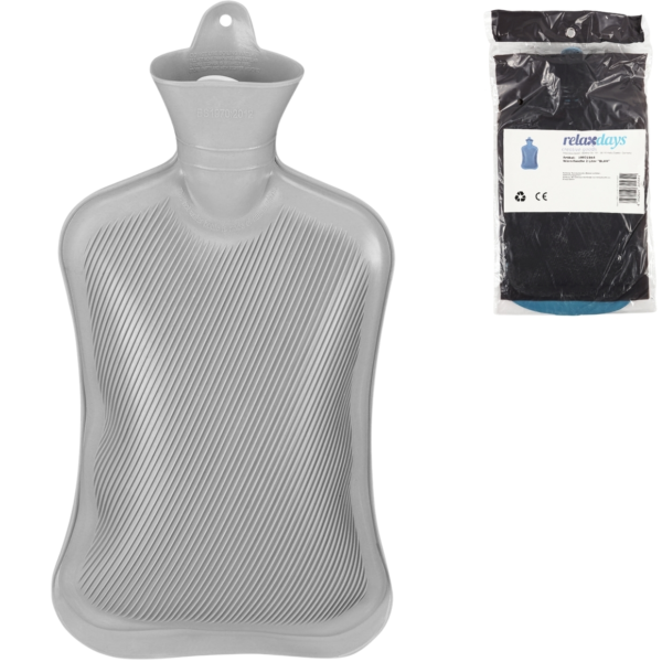 Relaxdays warmwater kruik grijs 2 L