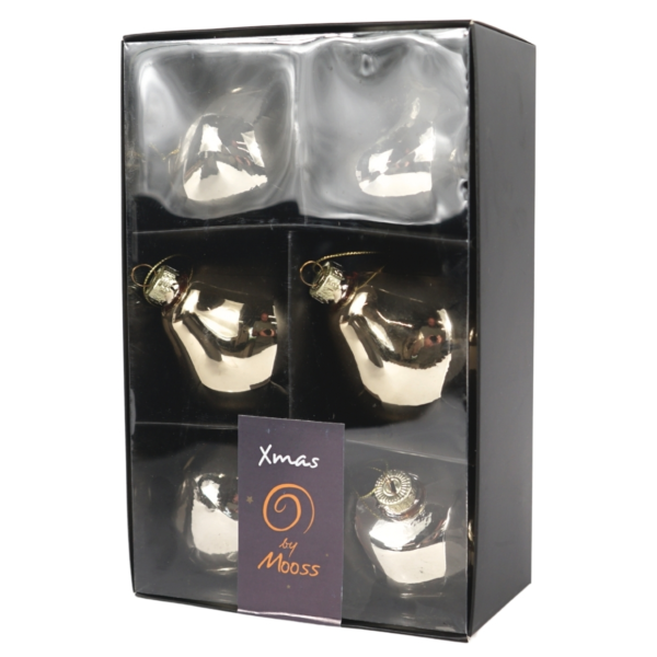 Xmas by Moos kerstballen rood 8 cm 6 stuks