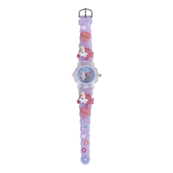 Glamour horloge Unicorn met licht kids