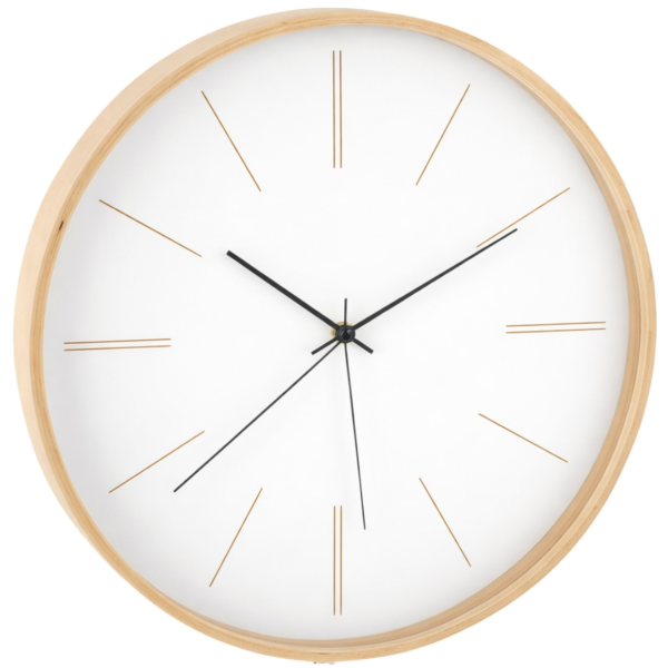 J-Line wandklok Chris hout naturel 40 cm