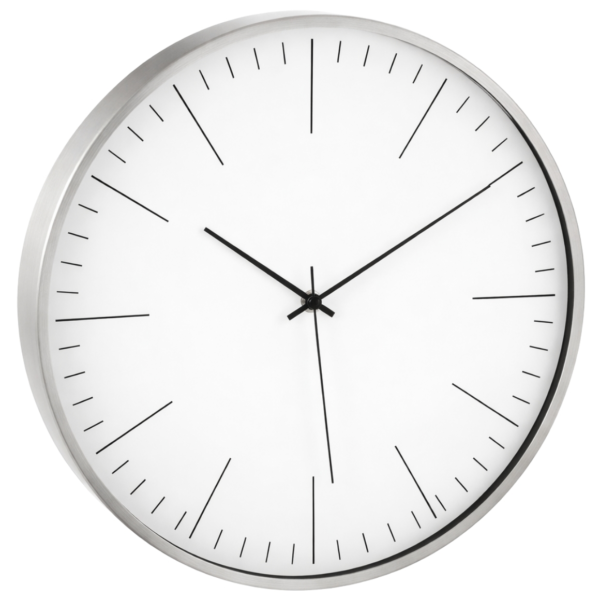 J-Line wandklok Gerbert zilverkleurig 40 cm