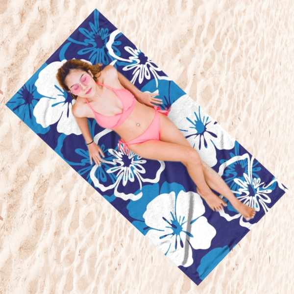 Ocean hibiscus badhanddoek XL 75 x 150 cm