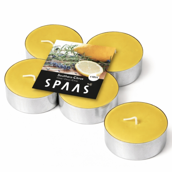 (R) Spaas maxi geur theelichten Southern Citrus 6 cm set van 4