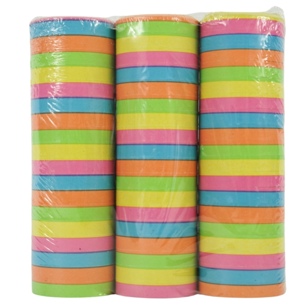 Serpentines regenboog 4 meter set van 3