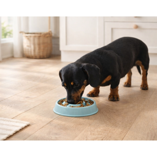 Relaxdays honden anti-schrok voerbak rond 3 blauw 21 cm