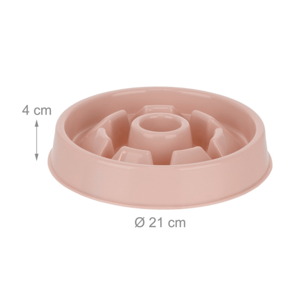 Relaxdays honden anti-schrok voerbak rond 3 roze 21 cm