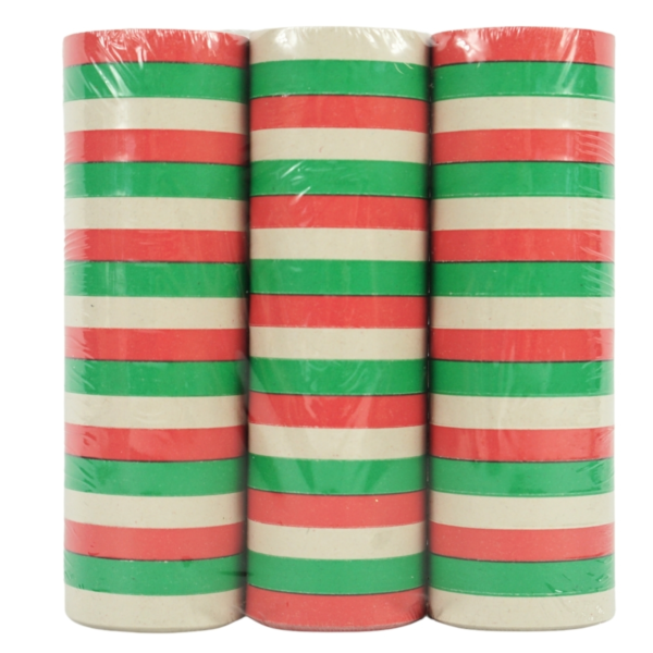 Serpentines rood/groen/wit 4 meter set van 3