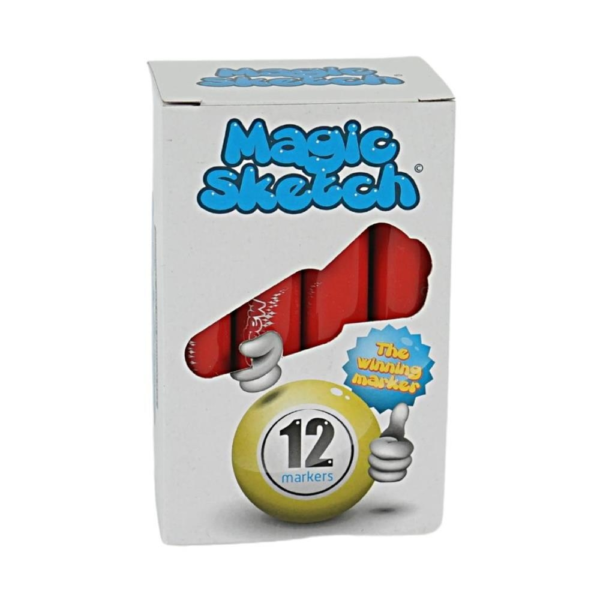 402084 Magic Sketch Pens rot mit Duft 12 cm Satz von 12
